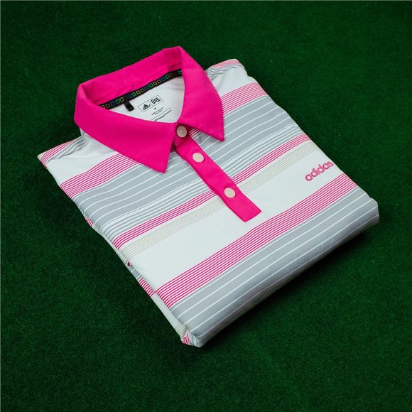 adidas Other - adidas Golf Pink and White Polo